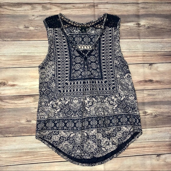 Lucky Brand Sleeveless Top ~ Size: (S) Small _Navy - Picture 13 of 14